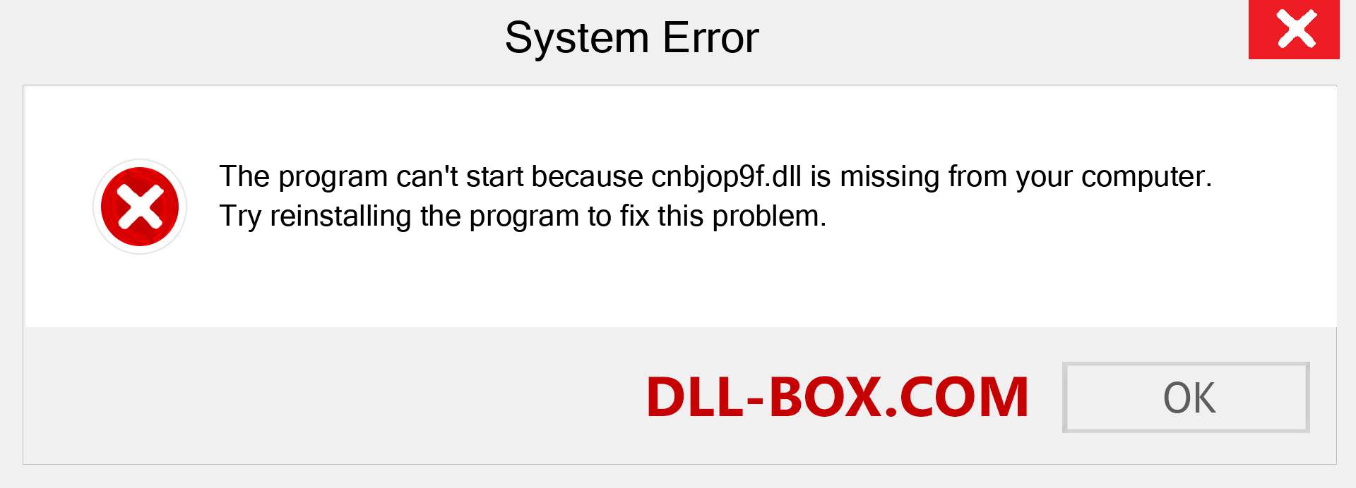  cnbjop9f.dll file is missing?. Download for Windows 7, 8, 10 - Fix  cnbjop9f dll Missing Error on Windows, photos, images